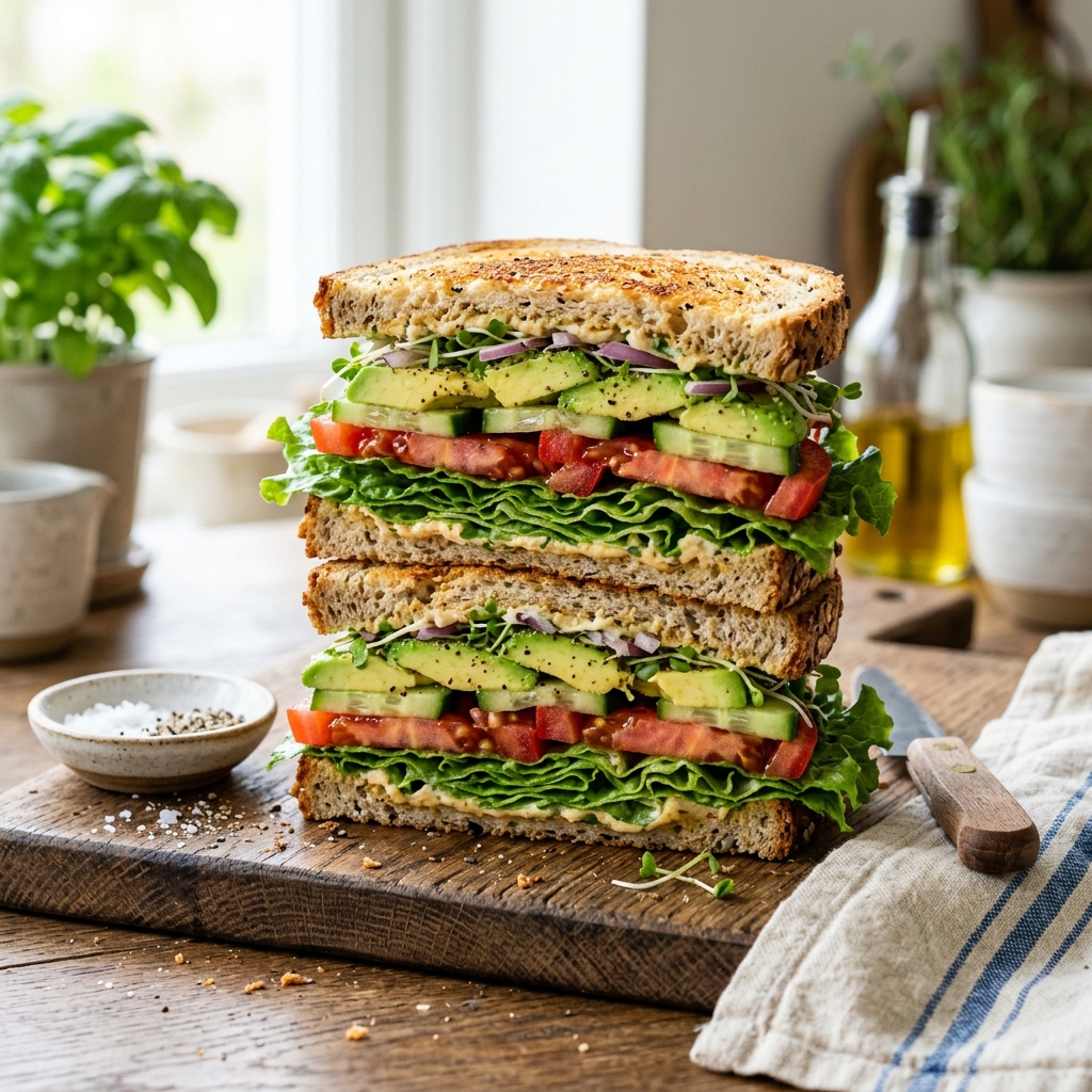 Healthy Fresh Veggie Sandwich